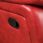 Poltrona reclinabile moderna in similpelle – Marrone / Rosso / Nero, Singola