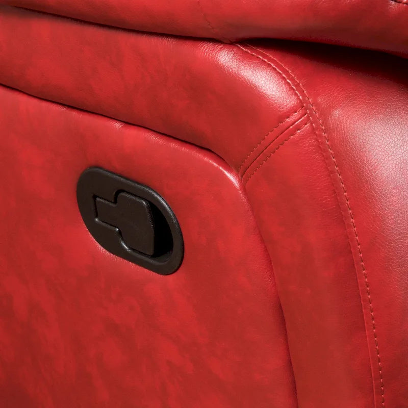 Poltrona reclinabile moderna in similpelle – Marrone / Rosso / Nero, Singola