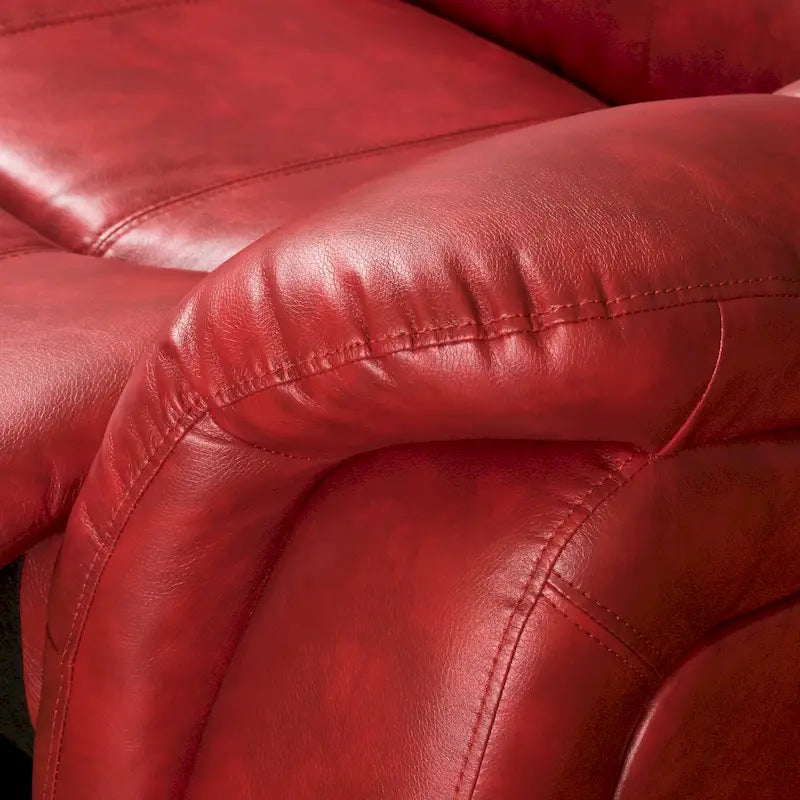 Poltrona reclinabile moderna in similpelle – Marrone / Rosso / Nero, Singola