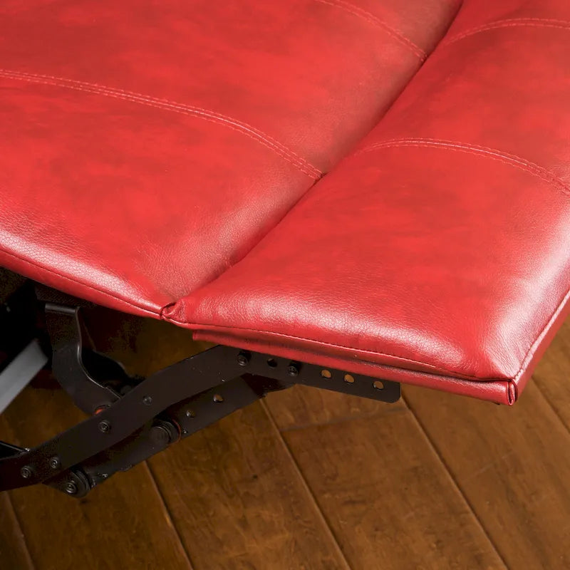 Poltrona reclinabile moderna in similpelle – Marrone / Rosso / Nero, Singola
