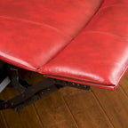 Poltrona reclinabile moderna in similpelle – Marrone / Rosso / Nero, Singola