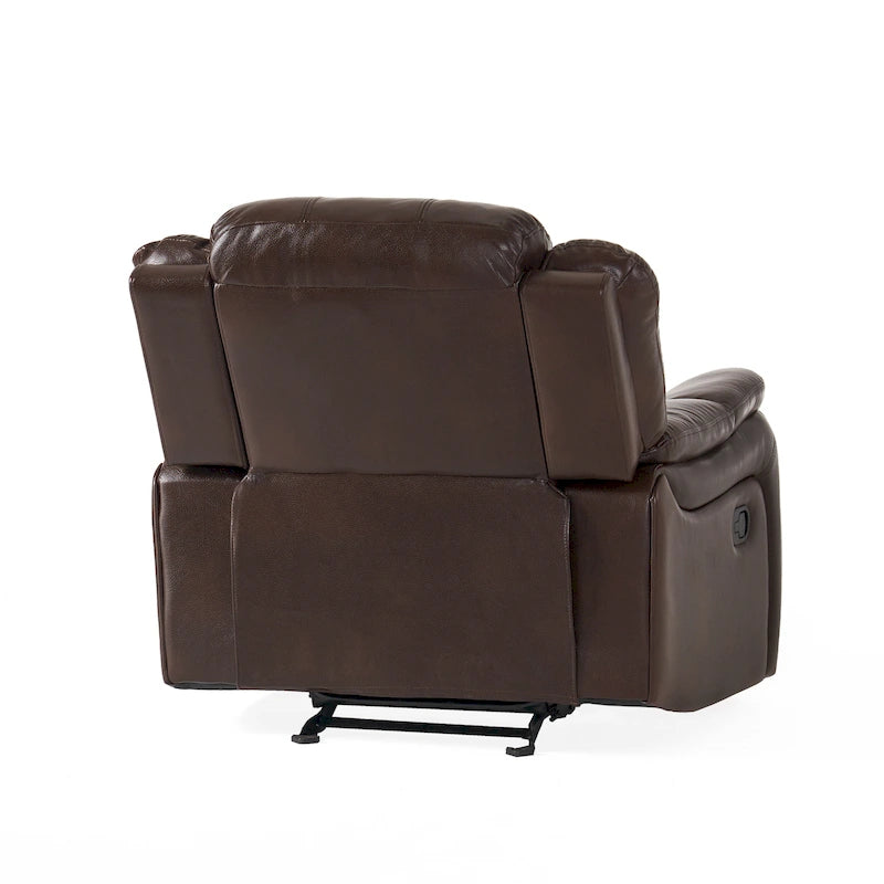 Poltrona reclinabile moderna in similpelle – Marrone / Rosso / Nero, Singola