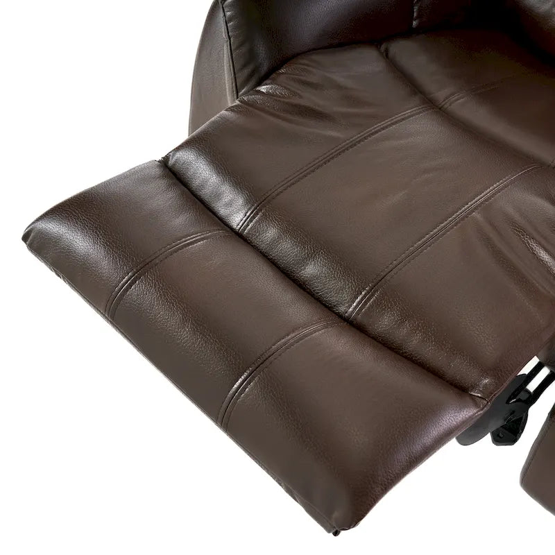 Poltrona reclinabile moderna in similpelle – Marrone / Rosso / Nero, Singola