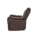 Poltrona reclinabile moderna in similpelle – Marrone / Rosso / Nero, Singola
