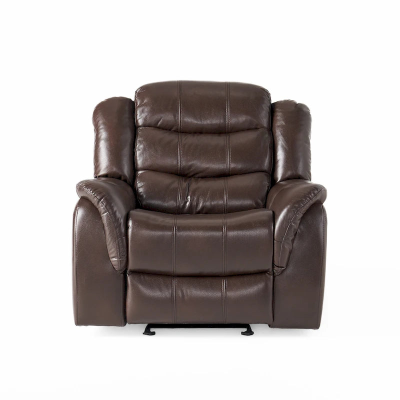 Poltrona reclinabile moderna in similpelle – Marrone / Rosso / Nero, Singola