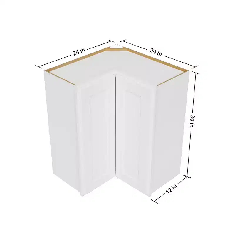 HOMLUX Shaker Bianco "Easy-DIY" - Pensile da Cucina Ad Angolo Facile da Montare