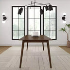 Plank+Beam 72 Tavolo da Pranzo Moderno Mid-Century, Tavolo da Cucina e Sala da Pranzo in Legno Massello per 6 Persone