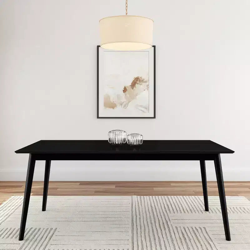 Plank+Beam 72 Tavolo da Pranzo Moderno Mid-Century, Tavolo da Cucina e Sala da Pranzo in Legno Massello per 6 Persone