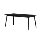 Plank+Beam 72 Tavolo da Pranzo Moderno Mid-Century, Tavolo da Cucina e Sala da Pranzo in Legno Massello per 6 Persone