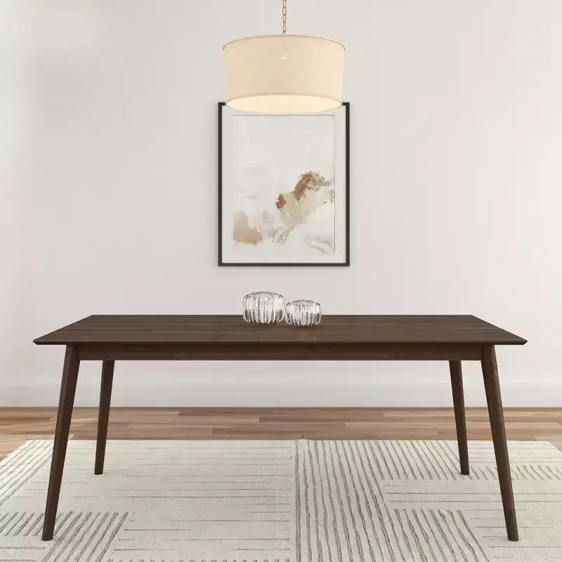 Plank+Beam 72 Tavolo da Pranzo Moderno Mid-Century, Tavolo da Cucina e Sala da Pranzo in Legno Massello per 6 Persone
