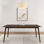 Plank+Beam 72 Tavolo da Pranzo Moderno Mid-Century, Tavolo da Cucina e Sala da Pranzo in Legno Massello per 6 Persone