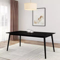 Plank+Beam 72 Mid Century Modern Dining Table, Solid Wood Kitchen & Dining Room Table for 6