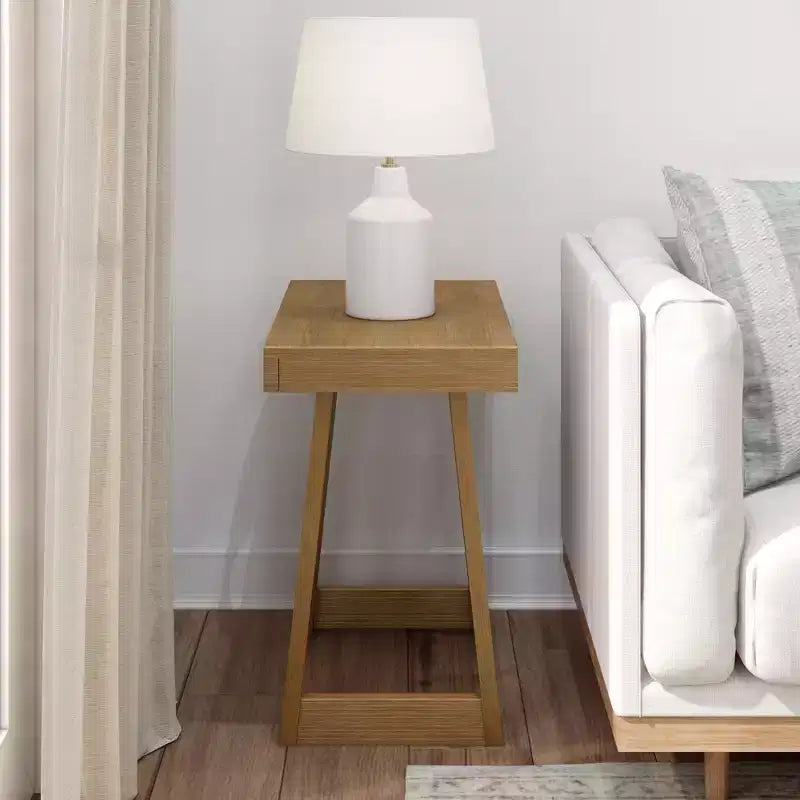 Tavolino Rettangolare Classico in Legno Massello Plank+Beam, Tavolino da Divano da 25" per Soggiorno, Tavolino Laterale