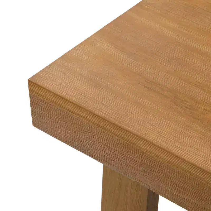 Tavolino Rettangolare Classico in Legno Massello Plank+Beam, Tavolino da Divano da 25" per Soggiorno, Tavolino Laterale