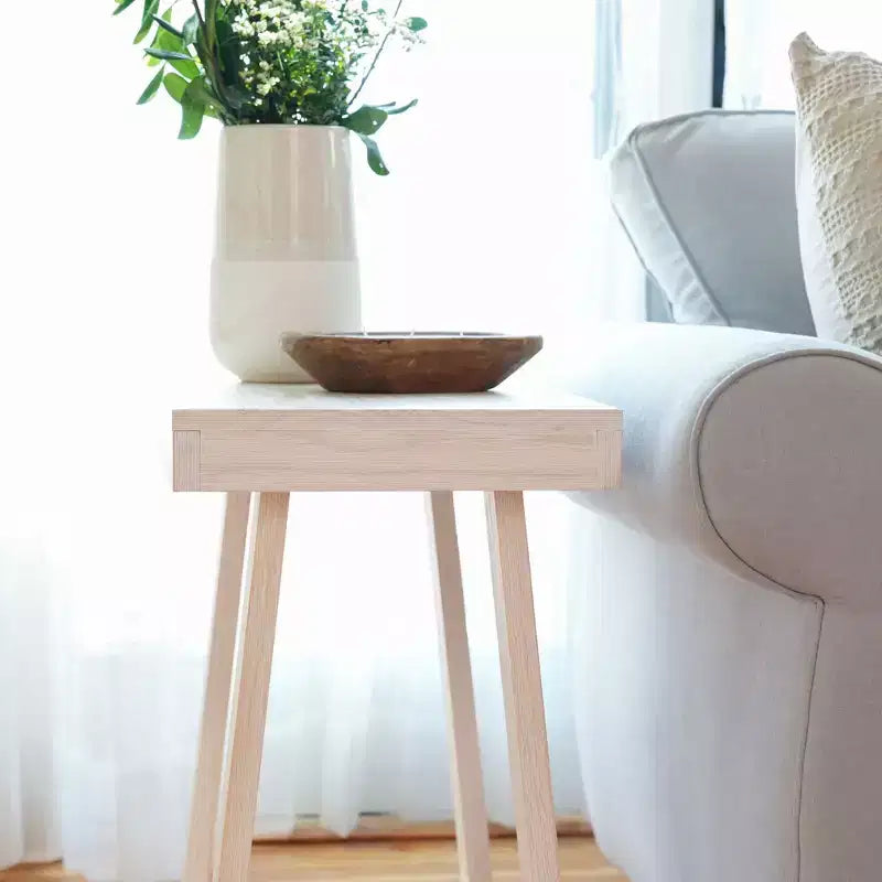 Tavolino Rettangolare Classico in Legno Massello Plank+Beam, Tavolino da Divano da 25" per Soggiorno, Tavolino Laterale