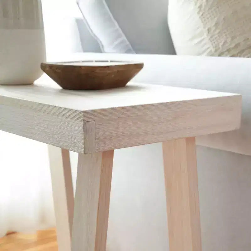 Tavolino Rettangolare Classico in Legno Massello Plank+Beam, Tavolino da Divano da 25" per Soggiorno, Tavolino Laterale