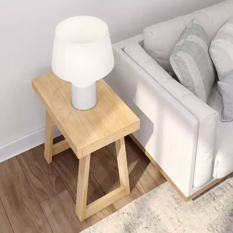 Tavolino Rettangolare Classico in Legno Massello Plank+Beam, Tavolino da Divano da 25" per Soggiorno, Tavolino Laterale