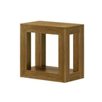 Tavolino rettangolare moderno Plank+Beam con ripiano, 25, tavolo in legno massello con contenitore