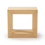Tavolino rettangolare moderno Plank+Beam con ripiano, 25, tavolo in legno massello con contenitore