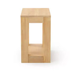 Tavolino rettangolare moderno Plank+Beam con ripiano, 25, tavolo in legno massello con contenitore
