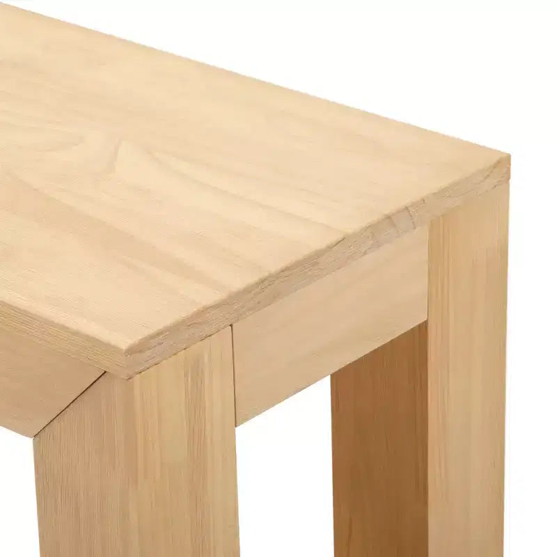 Tavolino rettangolare moderno Plank+Beam con ripiano, 25, tavolo in legno massello con contenitore