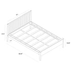 Struttura letto matrimoniale Plank+Beam scandinavo con testiera, letto a piattaforma in legno massello per adulti