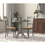 Tavolo da pranzo rotondo con piedistallo Carolina Living Salem