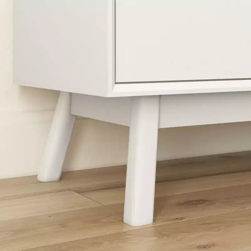 Comò a 6 cassetti in legno massiccio, stile moderno di metà secolo, Plank+Beam