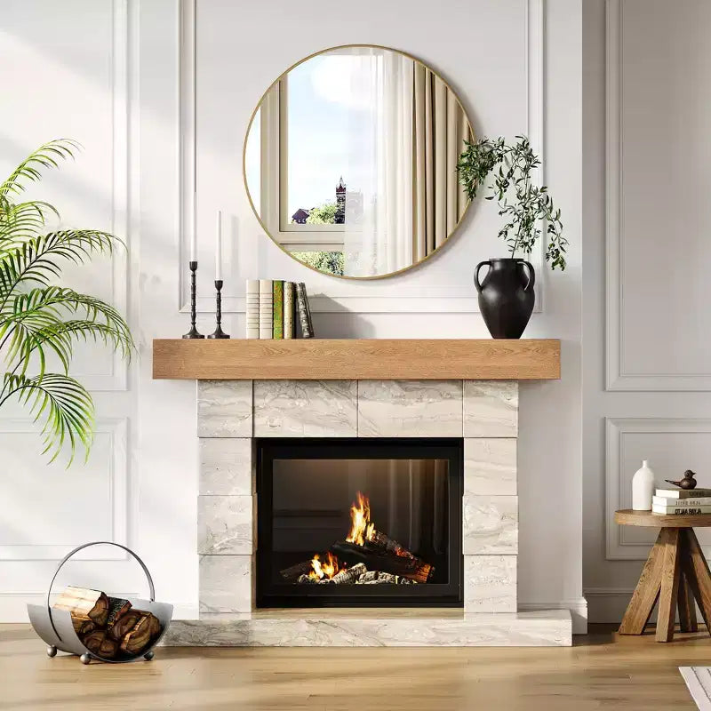 Specchio rotondo dorato, grande specchio da bagno circolare da posizionare sopra il lavandino, specchio da parete rotondo con cornice in metallo dorato, specchi circolari da parete