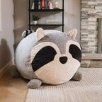 Poltrona a sacco imbottita Big Joe Wild Things con rivestimento rimovibile, morbida pelliccia sintetica, per bambini e ragazzi