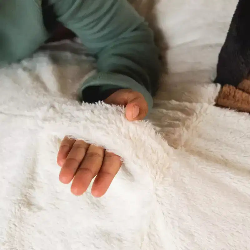 Poltrona a sacco imbottita Big Joe Wild Things con rivestimento rimovibile, morbida pelliccia sintetica, per bambini e ragazzi