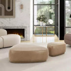 Jennifer Taylor Home Pebble 44 e 26 Set Pouf Cocktail Triangolare Arrotondato