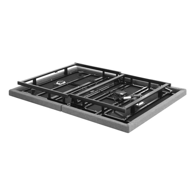 Base per Letto Elettrica Regolabile con Inclinazione Testa e Piedi, Massaggio e Porte USB – Grigio, Matrimoniale / Queen / Split King / Twin XL