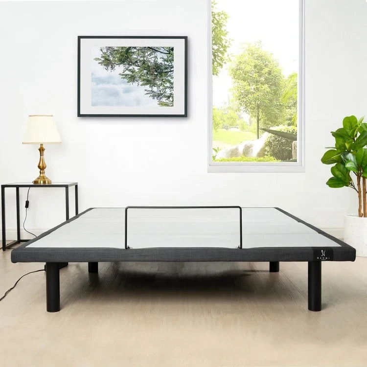 Base per Letto Elettrica Regolabile con Inclinazione Testa e Piedi, Massaggio e Porte USB – Grigio, Matrimoniale / Queen / Split King / Twin XL