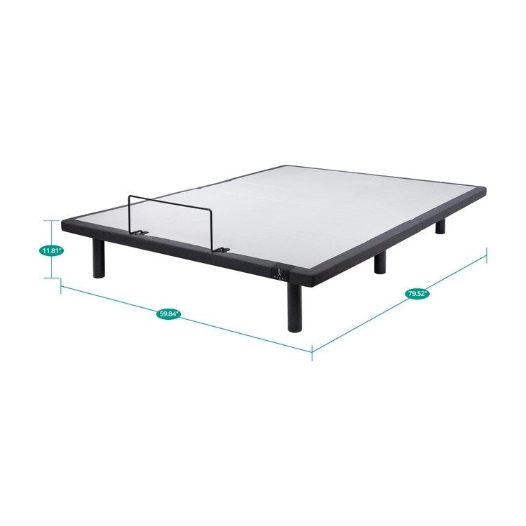 Base per Letto Elettrica Regolabile con Inclinazione Testa e Piedi, Massaggio e Porte USB – Grigio, Matrimoniale / Queen / Split King / Twin XL