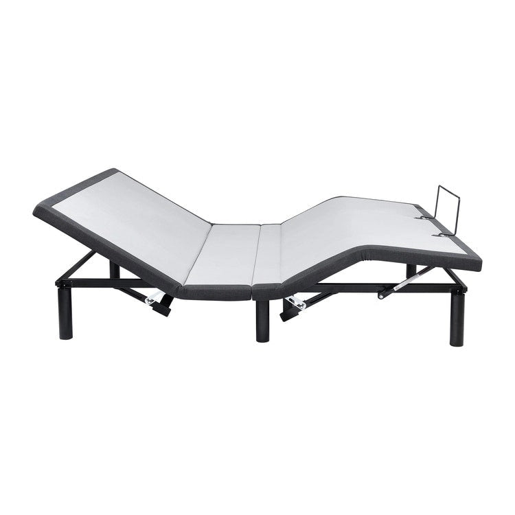 Base per Letto Elettrica Regolabile con Inclinazione Testa e Piedi, Massaggio e Porte USB – Grigio, Matrimoniale / Queen / Split King / Twin XL