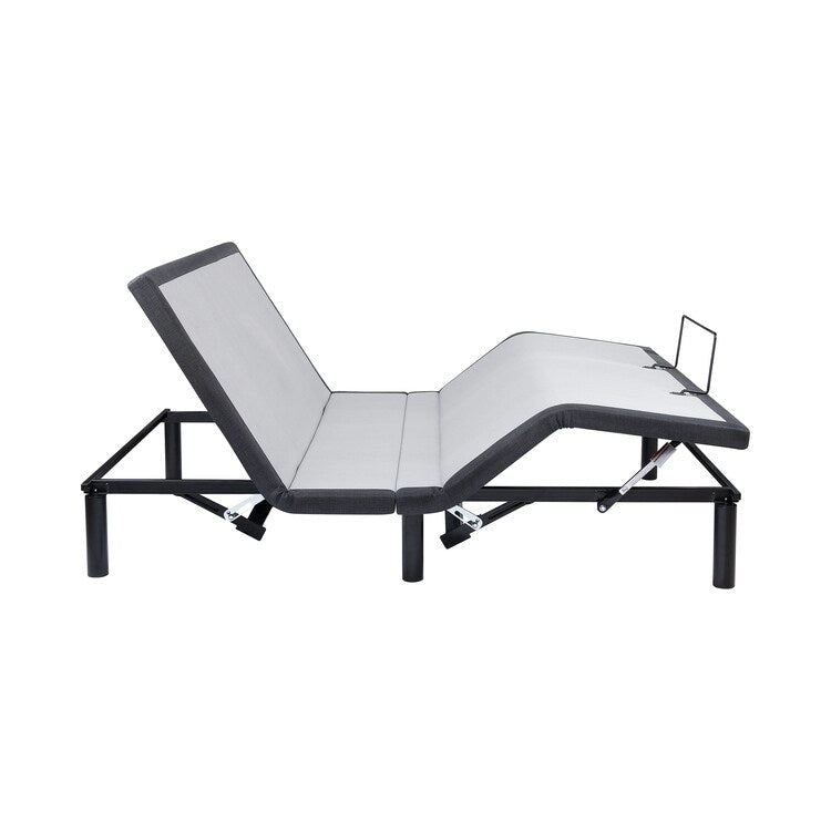 Base per Letto Elettrica Regolabile con Inclinazione Testa e Piedi, Massaggio e Porte USB – Grigio, Matrimoniale / Queen / Split King / Twin XL