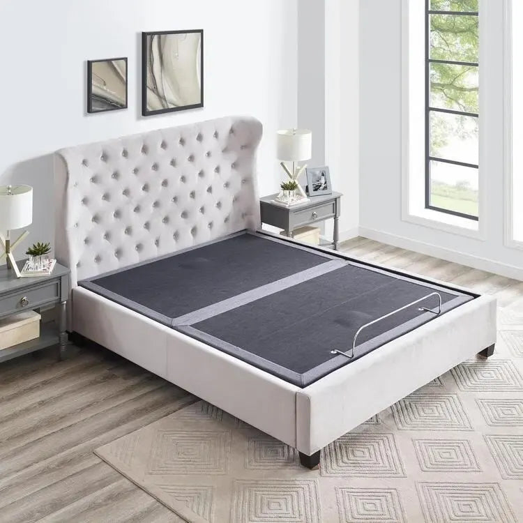 Base per Letto Elettrica Regolabile con Inclinazione Testa e Piedi, Massaggio e Porte USB – Grigio, Matrimoniale / Queen / Split King / Twin XL