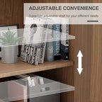 Libreria decorativa Dovelina con finitura effetto legno, ante e ripiani regolabili