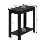 Tavolino d'appoggio a 2 ripiani con scaffale inferiore – Mogano / Nero / Bianco / Espresso, Singolo