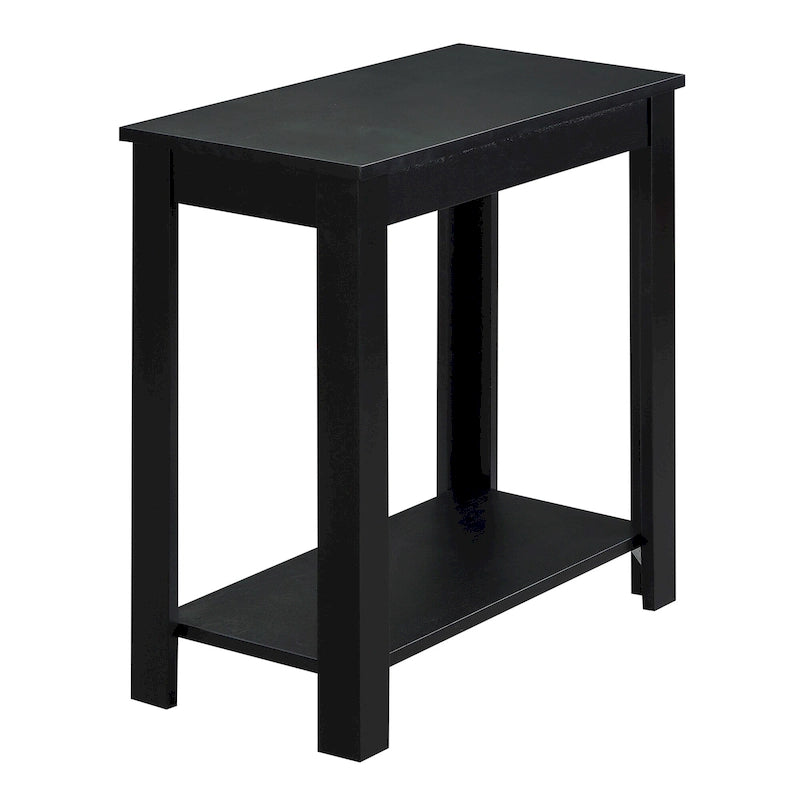 Tavolino d'appoggio a 2 ripiani con scaffale inferiore – Mogano / Nero / Bianco / Espresso, Singolo