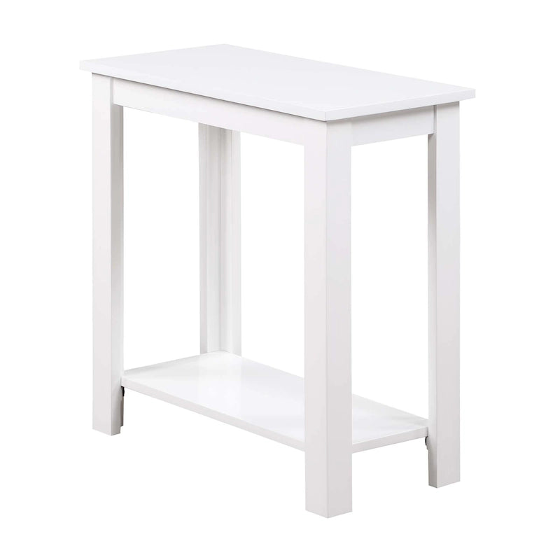 Tavolino d'appoggio a 2 ripiani con scaffale inferiore – Mogano / Nero / Bianco / Espresso, Singolo