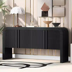 Consolle in Legno da 63 pollici, Credenza a Buffet con Ante e Ripiani Regolabili, Tavolo Stretto da Ingresso o Divano per Soggiorno Corridoio