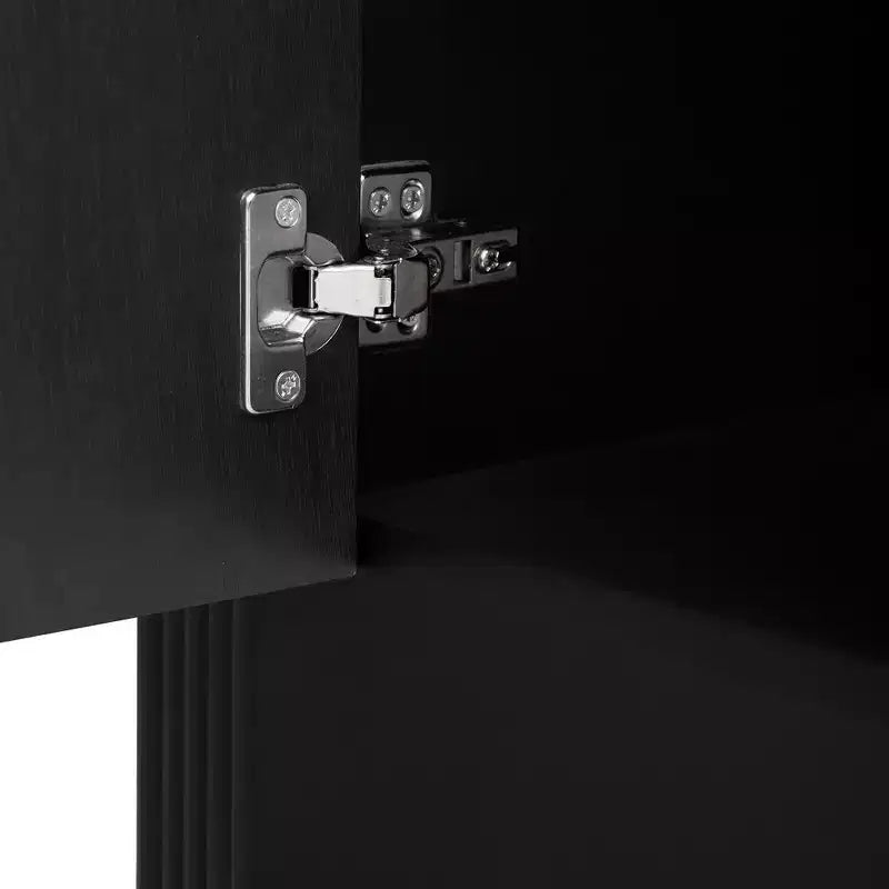 Consolle in Legno da 63 pollici, Credenza a Buffet con Ante e Ripiani Regolabili, Tavolo Stretto da Ingresso o Divano per Soggiorno Corridoio