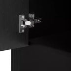 Consolle in Legno da 63 pollici, Credenza a Buffet con Ante e Ripiani Regolabili, Tavolo Stretto da Ingresso o Divano per Soggiorno Corridoio