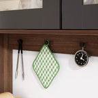 Credenza Famapy 63W in legno marrone con 4 cassetti, ganci e ripiani aperti