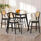 Baxton Studio Darrion Mid-Century Modern Wood 5-Piece Pub Set