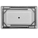 Tavolo bar pieghevole portatile Modern Home da 120 cm con bordo e gonna - bianco