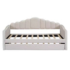 Divano letto singolo in velluto con letto estraibile/2 cassetti e porte di ricarica USB 4Q - ModernLuxe