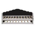 Divano letto singolo in velluto con letto estraibile/2 cassetti e porte di ricarica USB 4Q - ModernLuxe